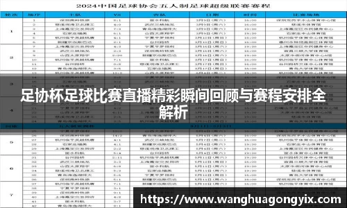 足协杯足球比赛直播精彩瞬间回顾与赛程安排全解析