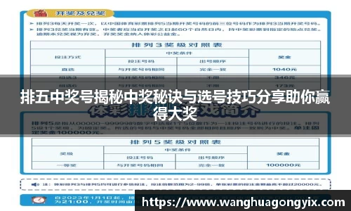 排五中奖号揭秘中奖秘诀与选号技巧分享助你赢得大奖