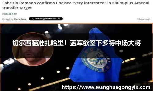 切尔西瞄准扎哈里！蓝军欲签下多特中场大将